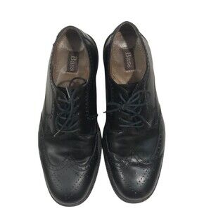 Bass Leather Dress Shoes Mens Black Size 9.5